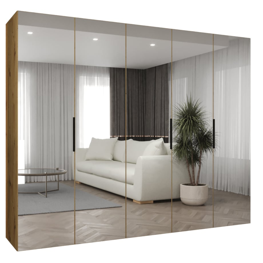 Szafa uchylna otwierana MARBELLA 3 250 wys. 202 cm Artisan + u. Czarny