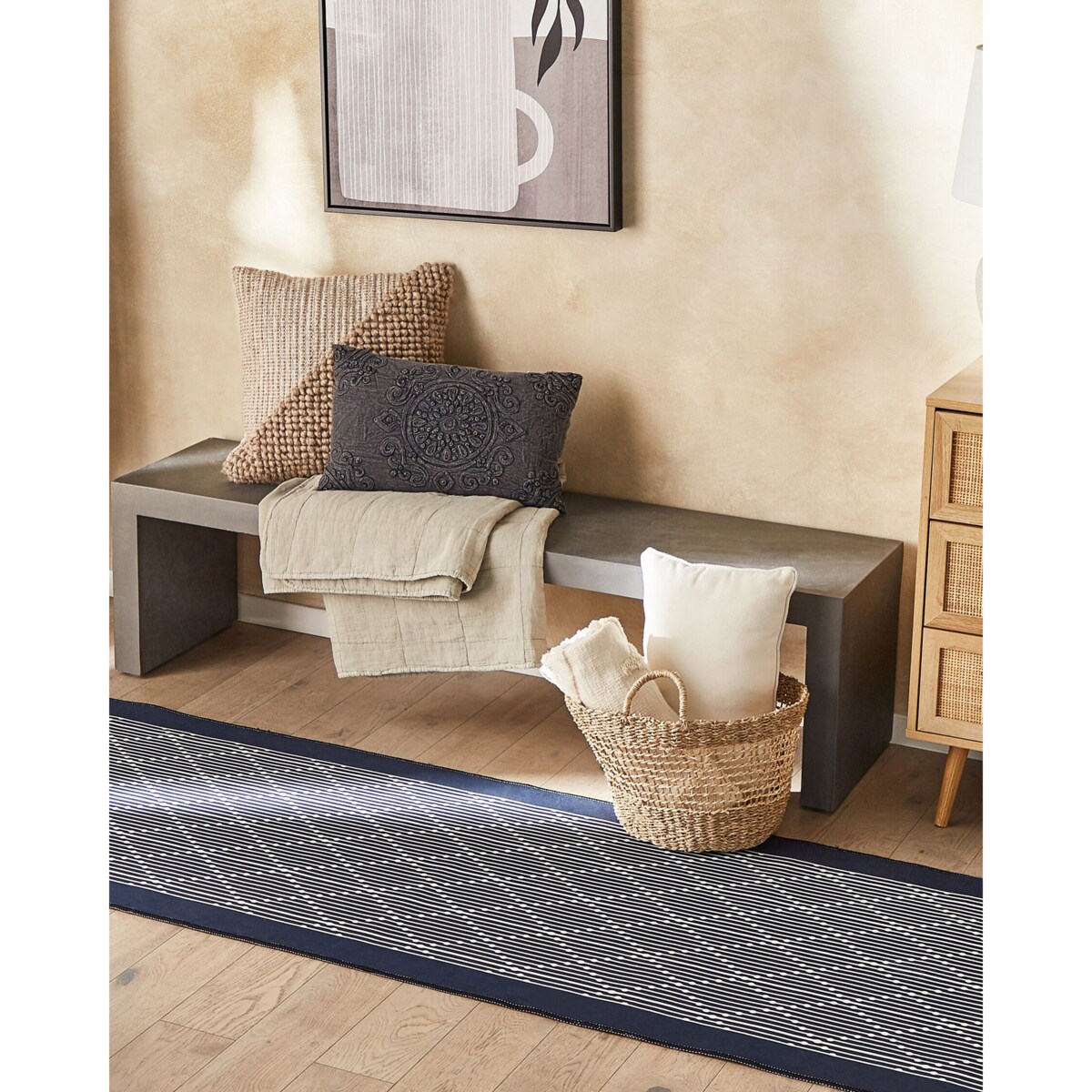 Dywan 80 x 240 cm granatowy CHARVAD