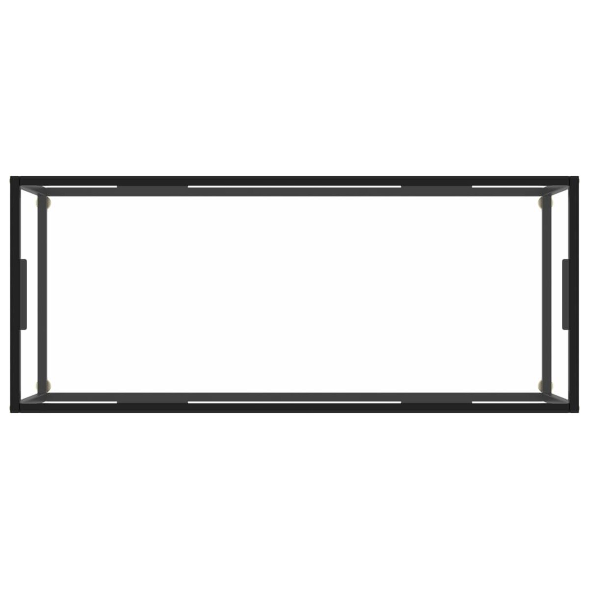 vidaXL Stolik kawowy, czarny, hartowane szkło, 120x50x35 cm