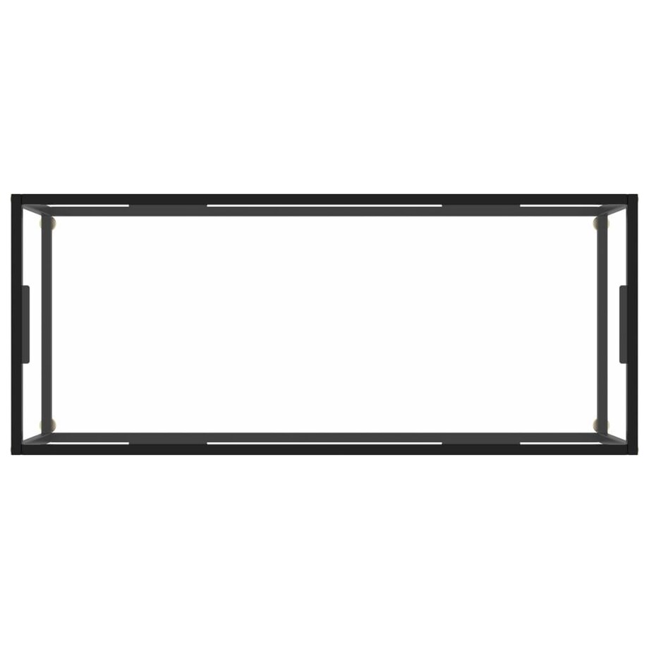 vidaXL Stolik kawowy, czarny, hartowane szkło, 120x50x35 cm