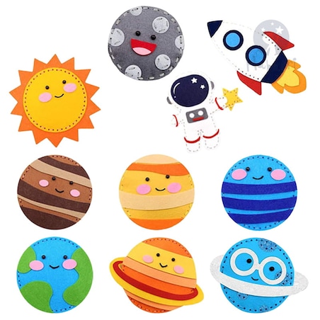 Kosmos - filcowy zestaw do szycia DIY - 11 elementów