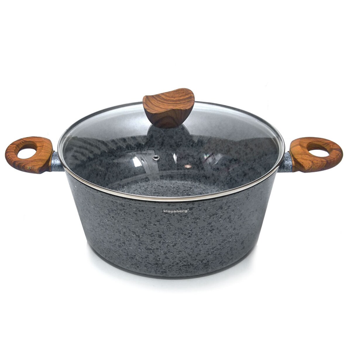 Zestaw garnków z powłoką granitową Wood Line 12 ele. KLAUSBERG