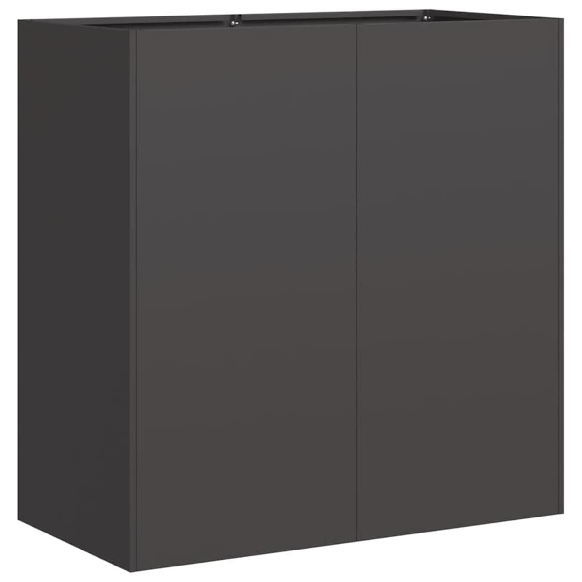 vidaXL Doniczka Czarna 80x40x80 cm Stal walcowana na zimno
