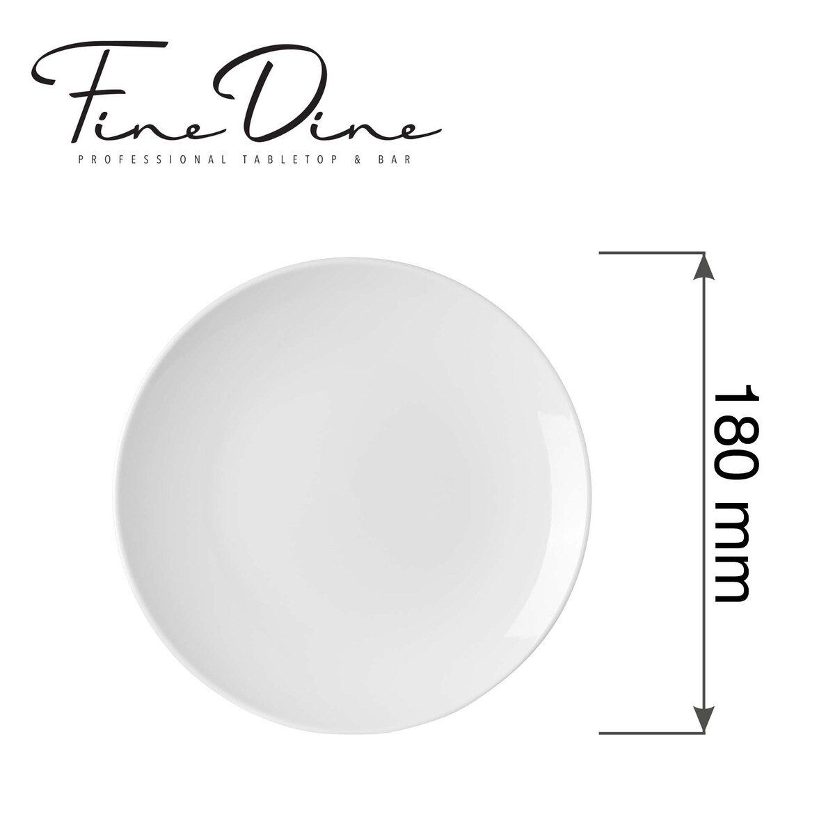 Talerz płytki bez rantu Pure Bianco, 180mm