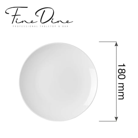 Talerz płytki bez rantu Pure Bianco, 180mm