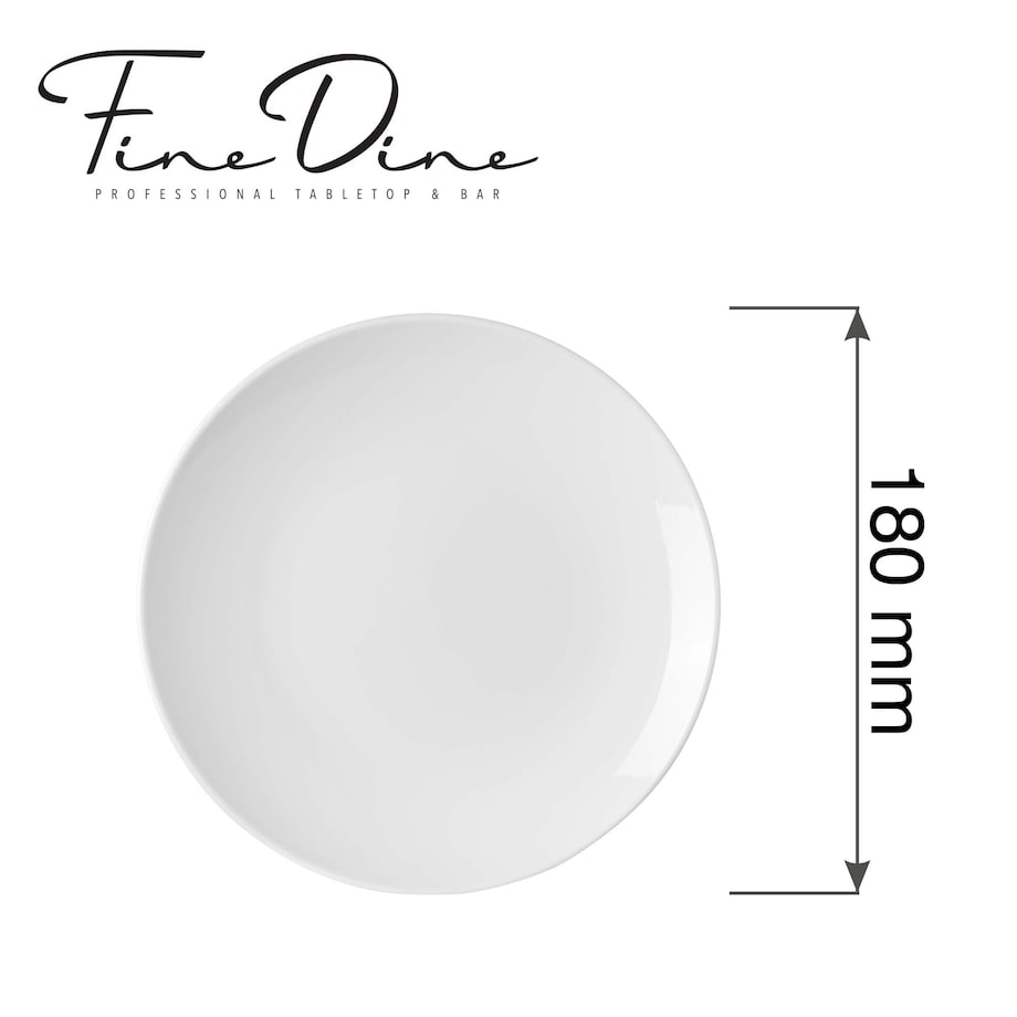 Talerz płytki bez rantu Pure Bianco, 180mm