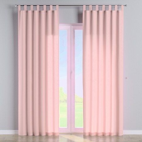 Zasłona na szelkach 1 szt. 130x245 pudrowy róż