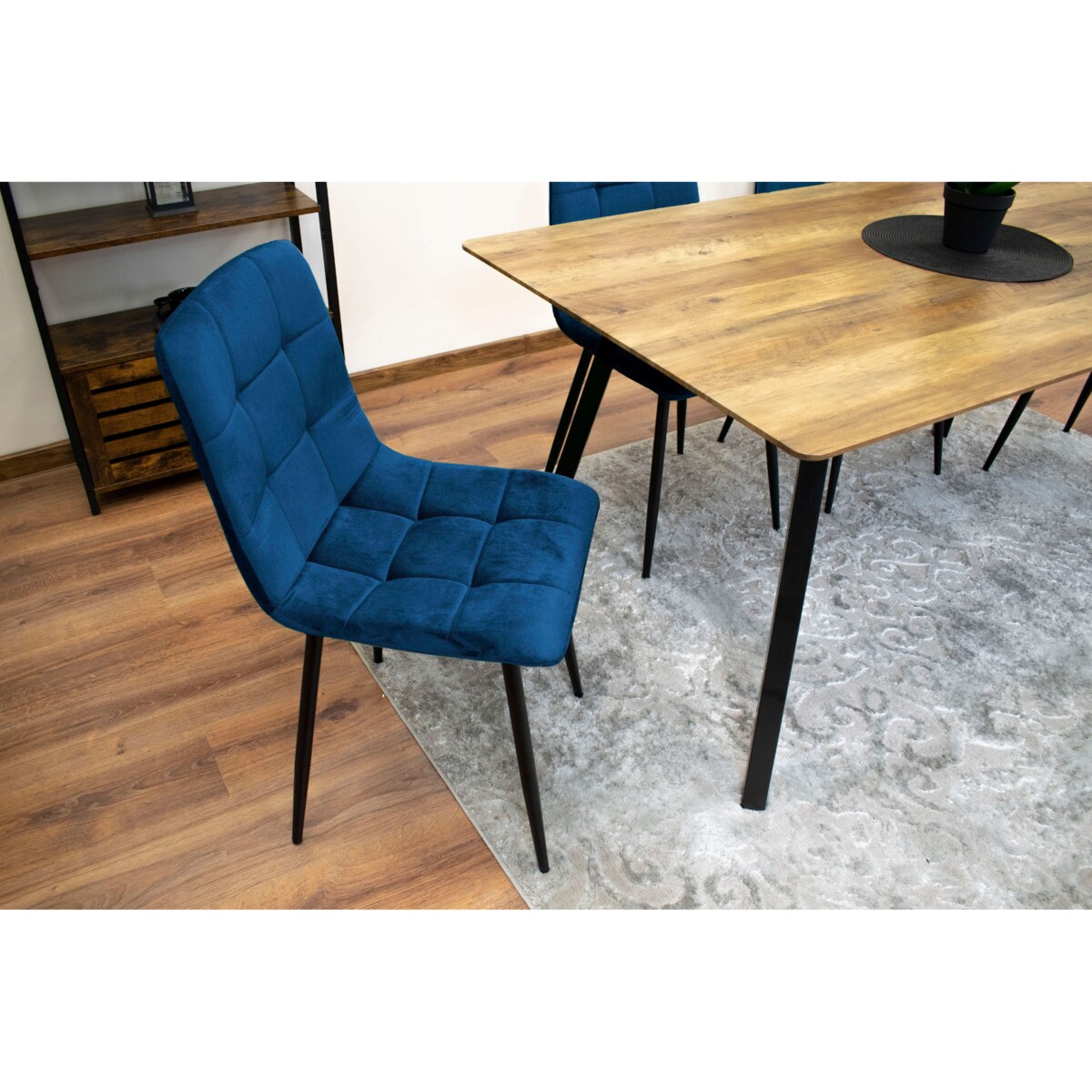 Krzesło Do Jadalni Kuchni Salonu Kara - Granat Aksamit