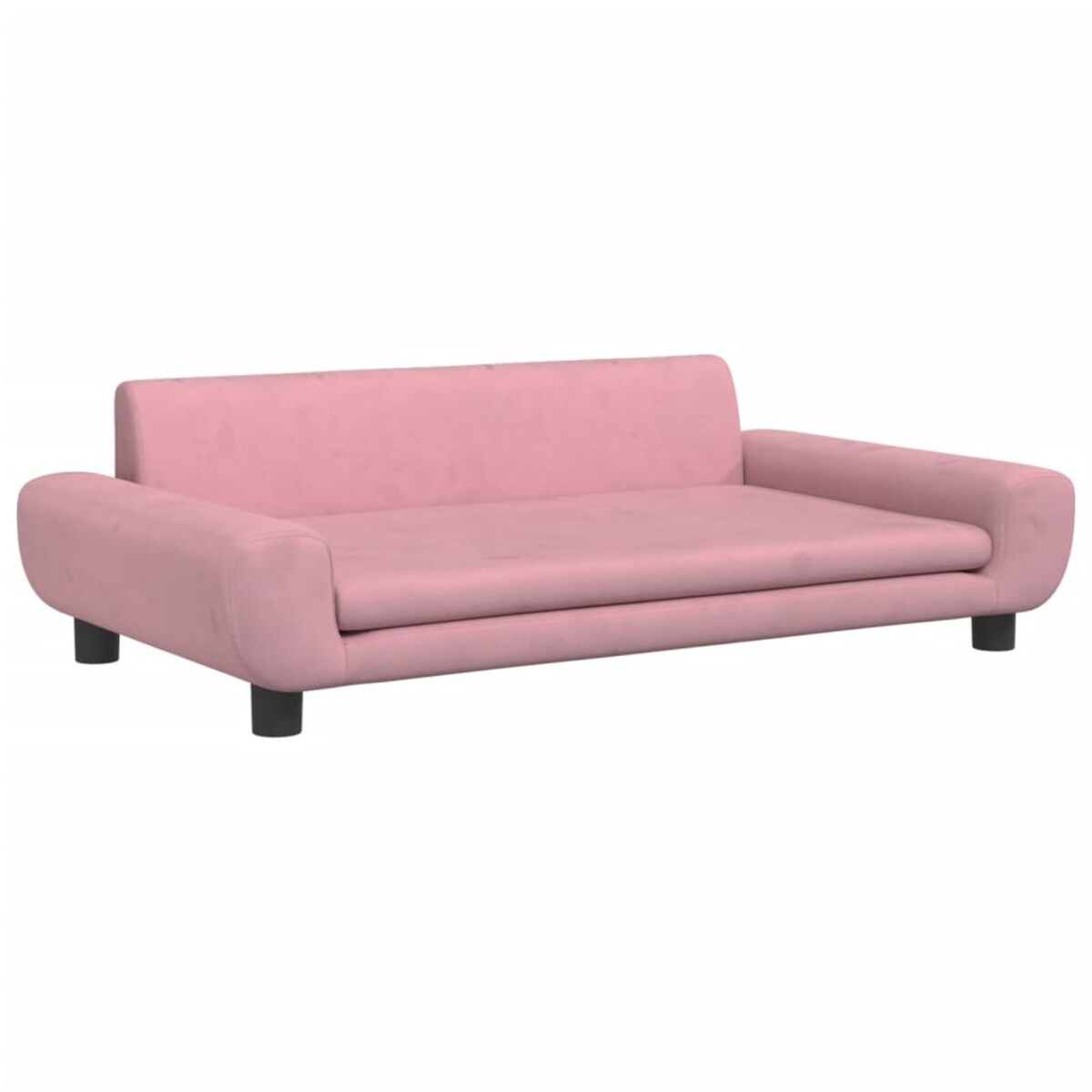 vidaXL Sofa dla dzieci, różowa, 100x54x33 cm, aksamit