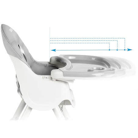 Krzesełko do karmienia dla dzieci Ricokids Milo składane szary 700000