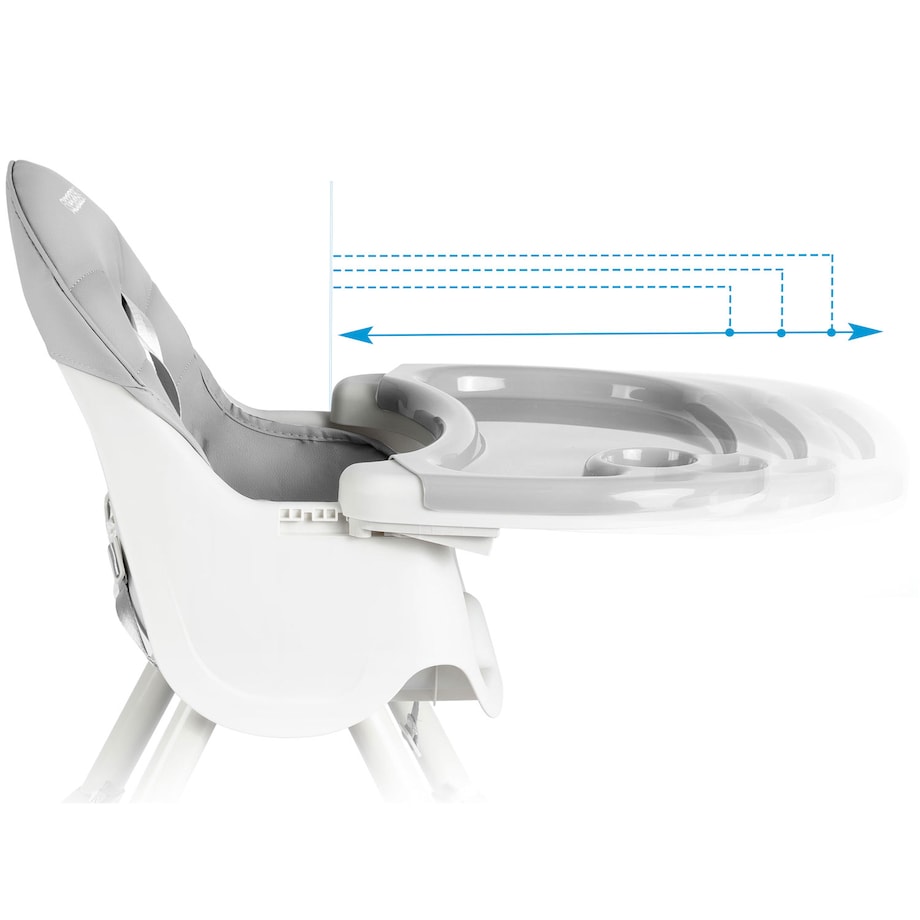 Krzesełko do karmienia dla dzieci Ricokids Milo składane szary 700000