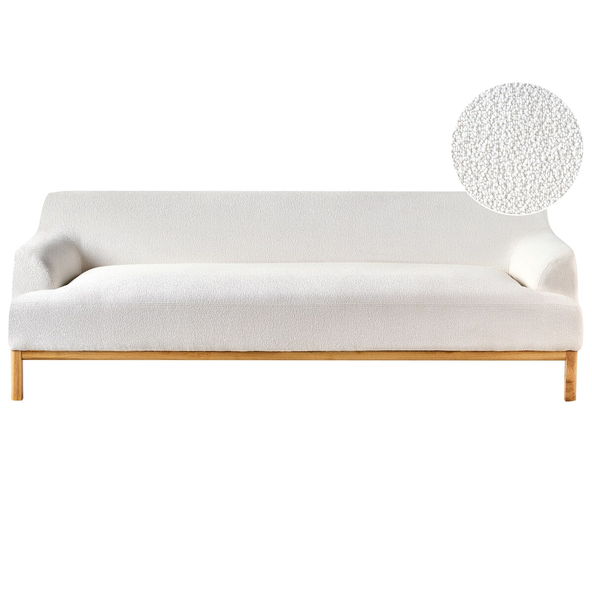Sofa dla 3 osób SOSJO Boucle Złamana biel