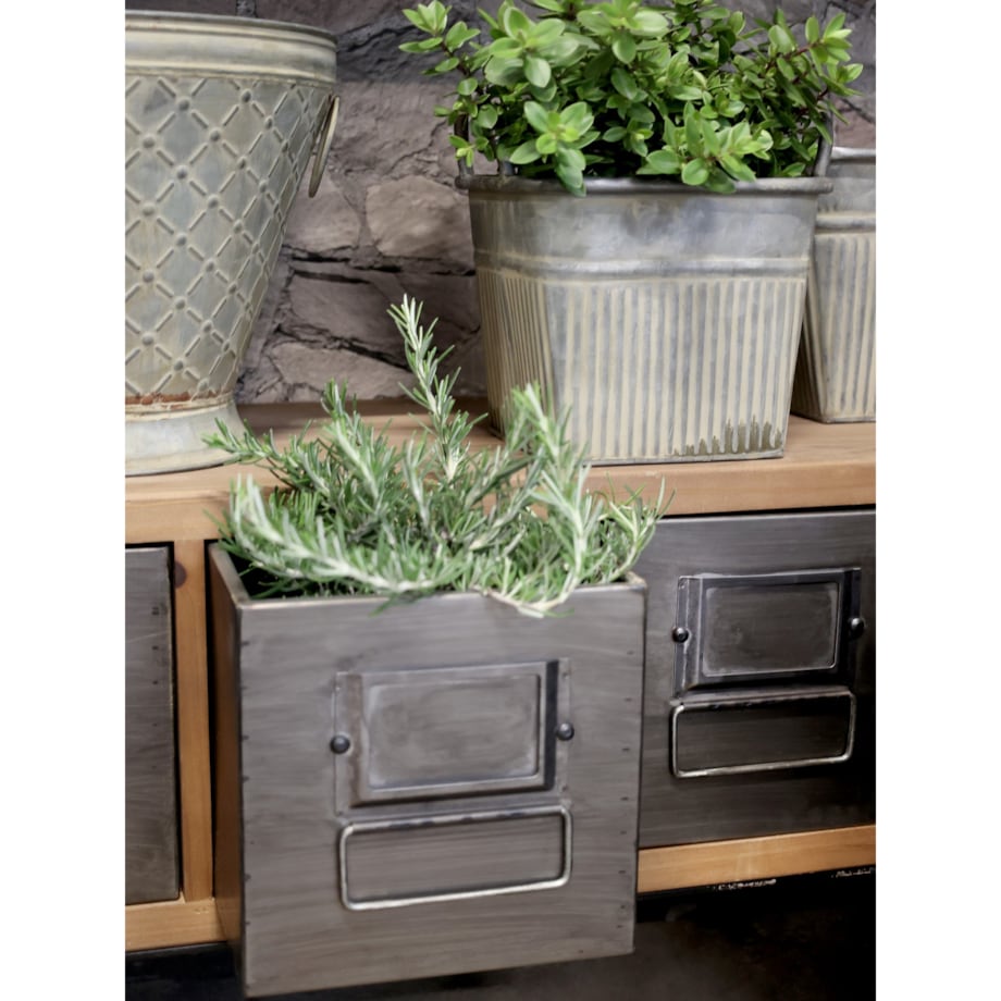 Konsola industrialna drewniano-metalowa 6 szuflad