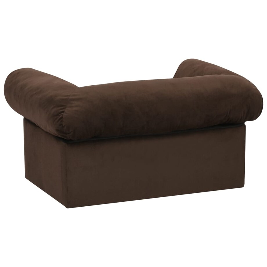 vidaXL Sofa dla psa, z szufladą, brązowa, 75x50x38 cm, pluszowa