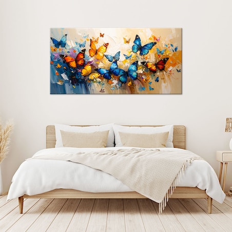 Obraz na płótnie do salonu jadalni kuchni, Kolorowe Motyle 120x60