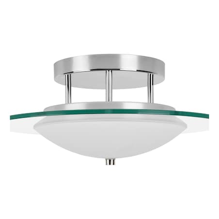 Lampa Sufitowa BRITOP Lighting 1xLED 22W Połączenie Chromu z Transparentnym Szkłem, Polski Producent, 1 szt.