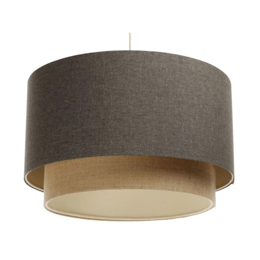 Lampa wisząca ERUTAN DOUBLE 60 szara/beżowa