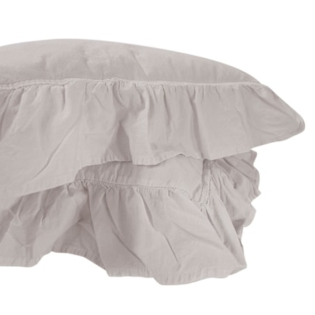 Pościel bawełniana 160x200 z falbanką Stonewashed Exclusive, Natural Cream