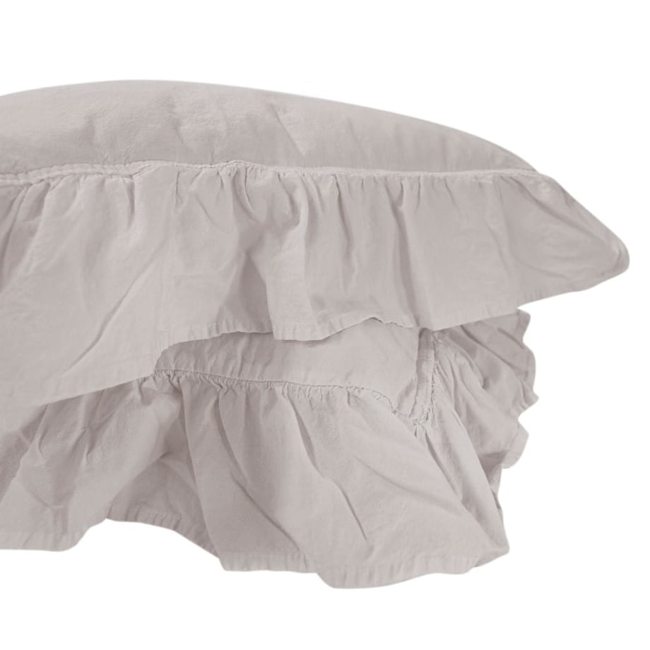 Pościel bawełniana 160x200 z falbanką Stonewashed Exclusive, Natural Cream