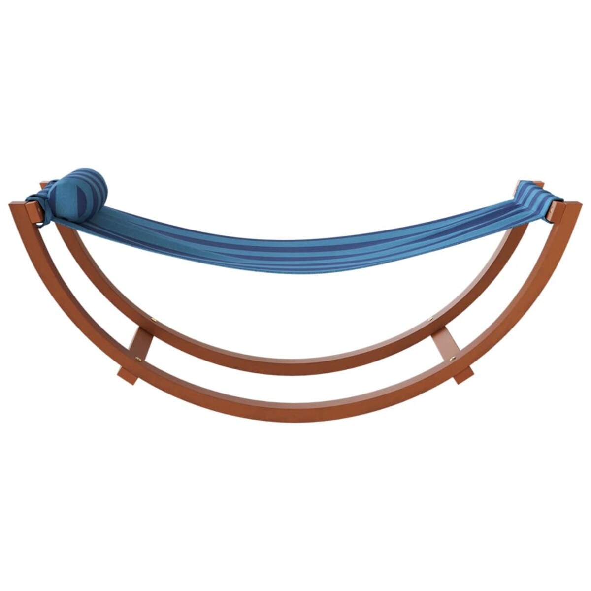 vidaXL Hamak na bujanym stelażu, dziecięcy, niebieskie pasy, tkanina