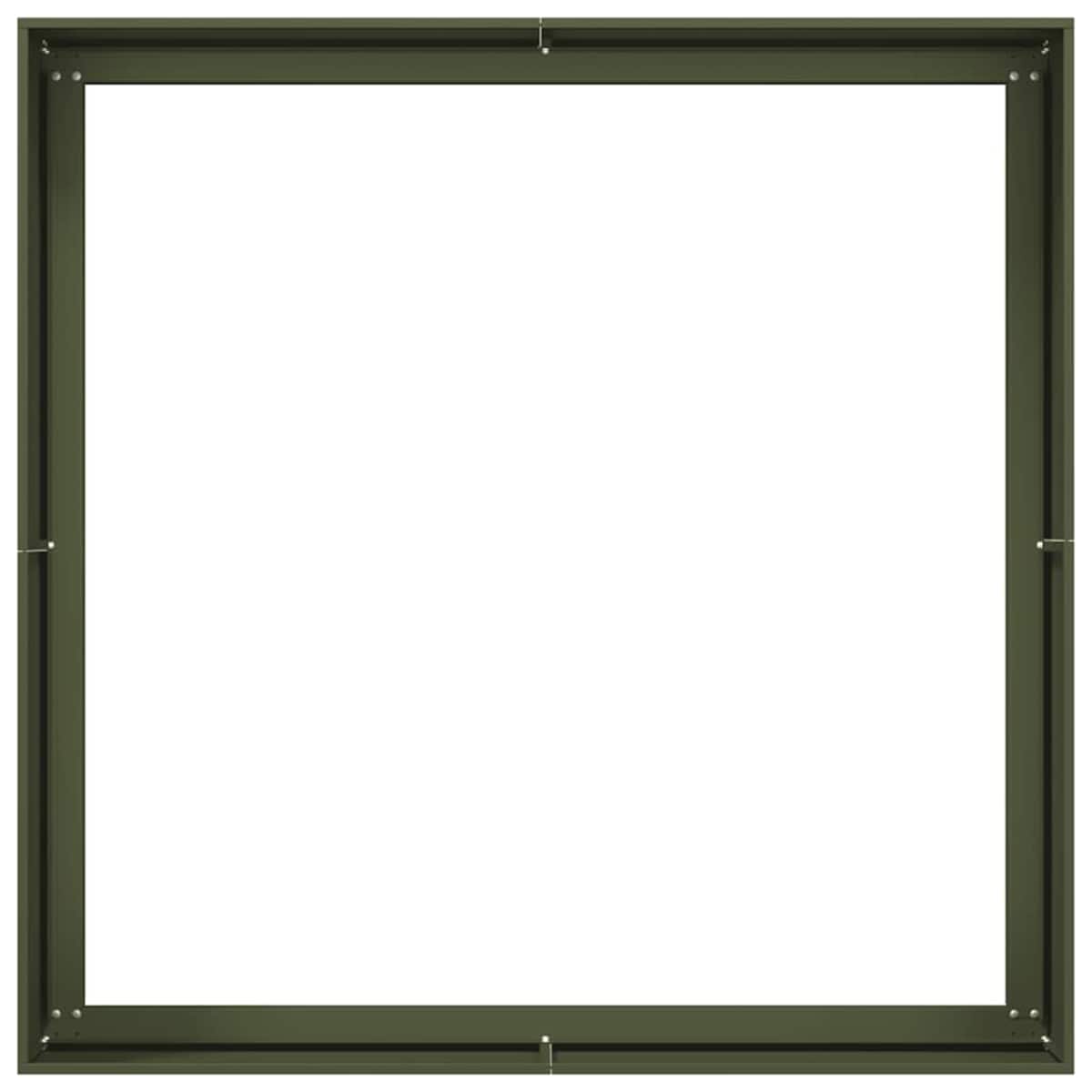 vidaXL Doniczka Oliwkowo-zielona 100x100x40 cm Stal