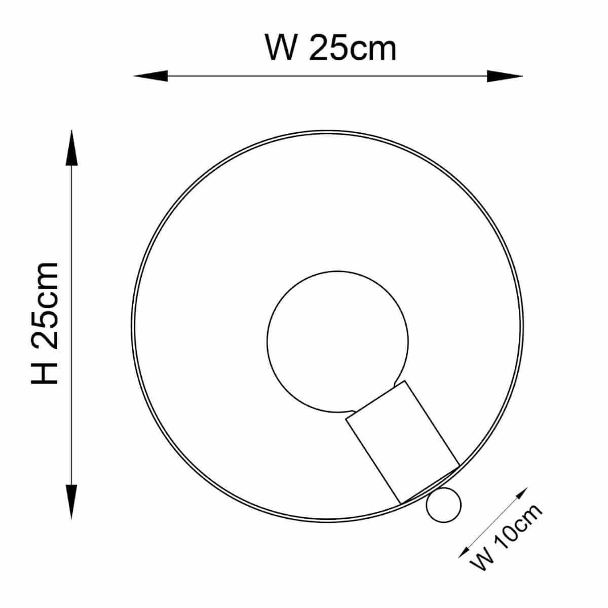 Biurowa lampa stołowa Hoop 97665 Endon ring okrąg miedziana mosiądz nikiel