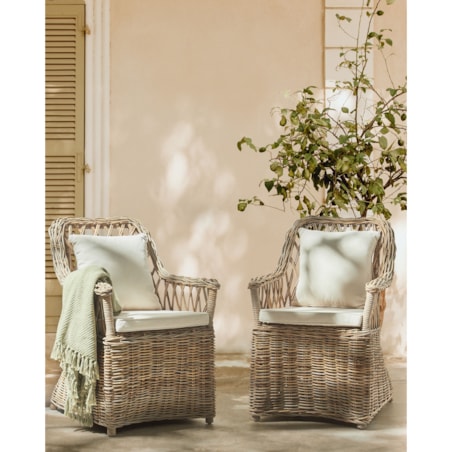 Zestaw 2 foteli ogrodowych MAROS II Rattan Naturalny