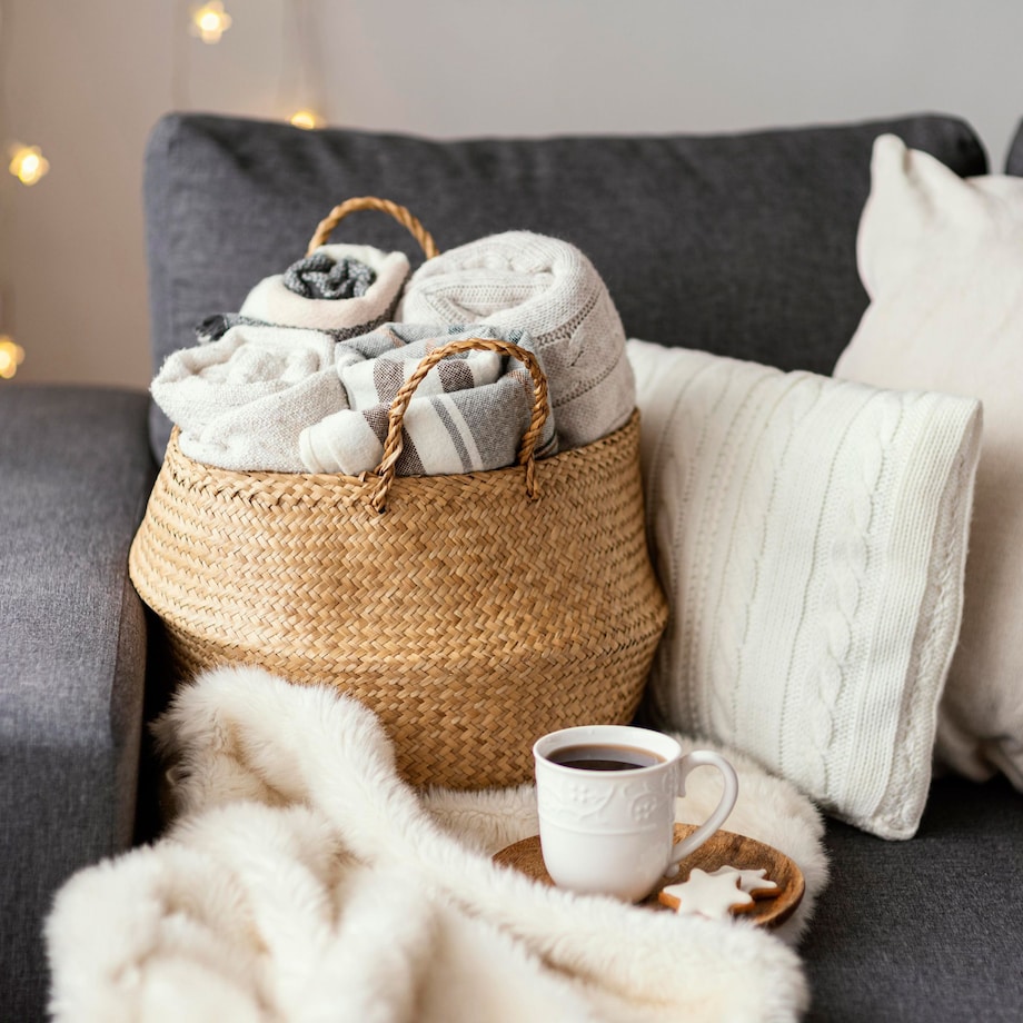 Kosz Naturalny Pleciony 381180B