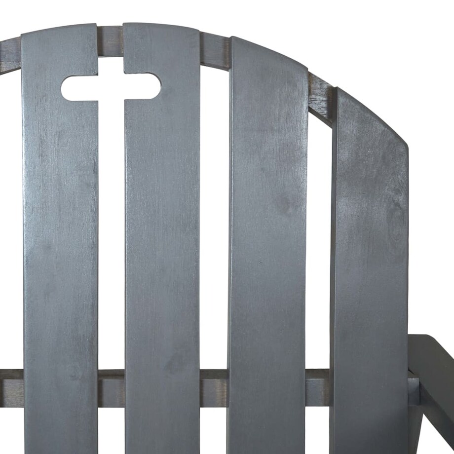 vidaXL Krzesła ogrodowe, 2 szt., szare, lite drewno akacjowe