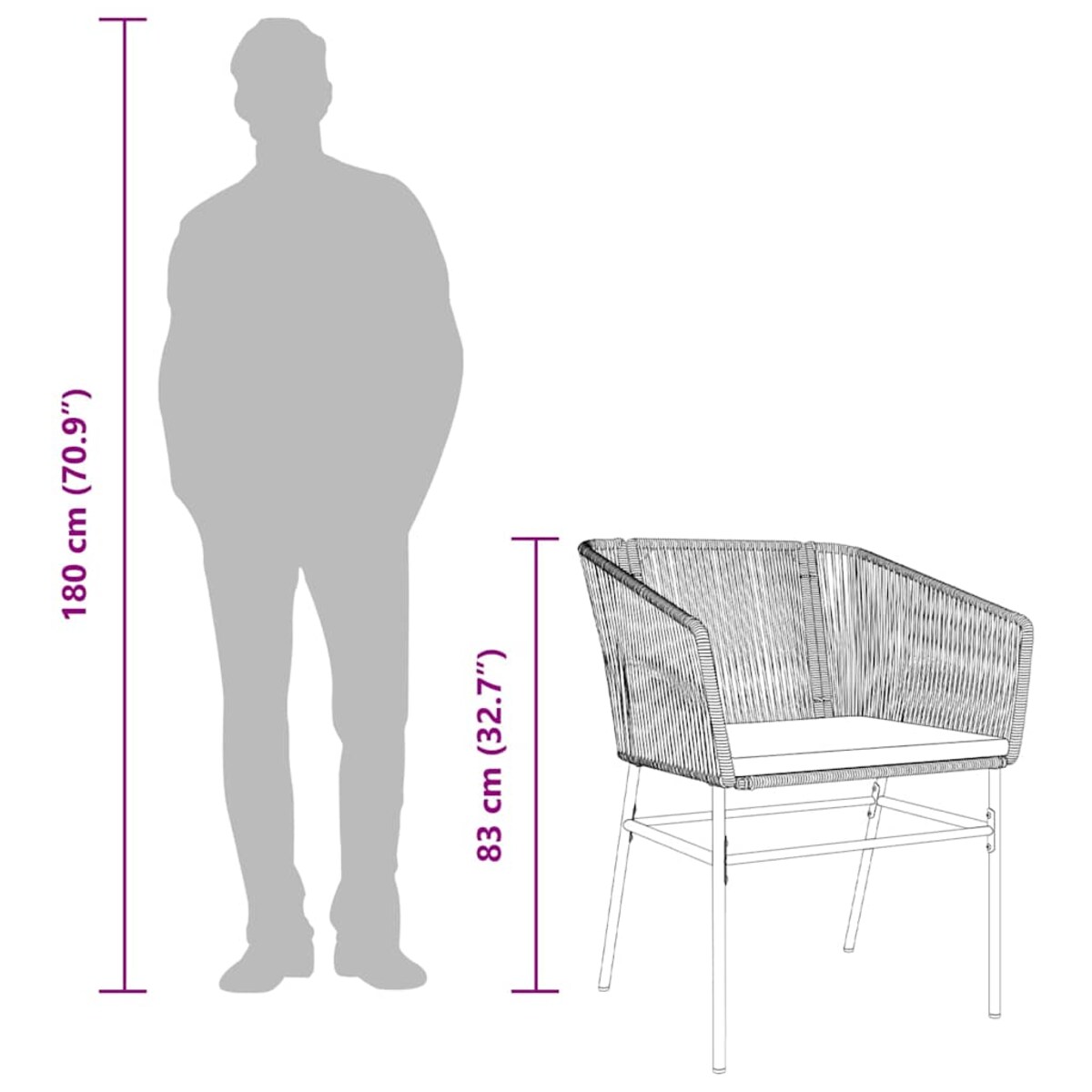 vidaXL 3-częściowy zestaw ogrodowy poduszkami czarny polirattan szkło