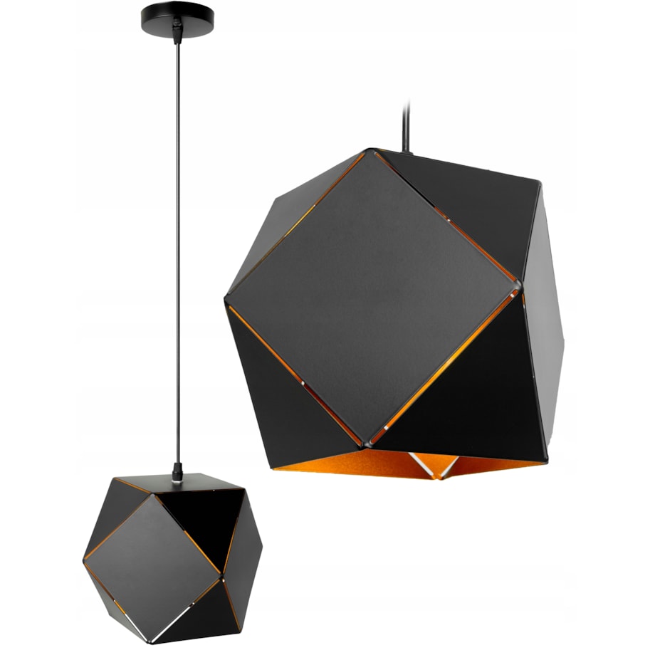 Lampa Wisząca Sufitowa Geometryczna Czarna Loft
