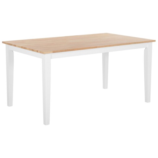 Stół do jadalni drewniany 150 x 90 cm jasny z białym GEORGIA