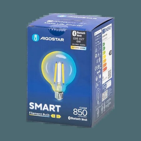 inteligentna żarówka bluetooth mesh g95 6w cct