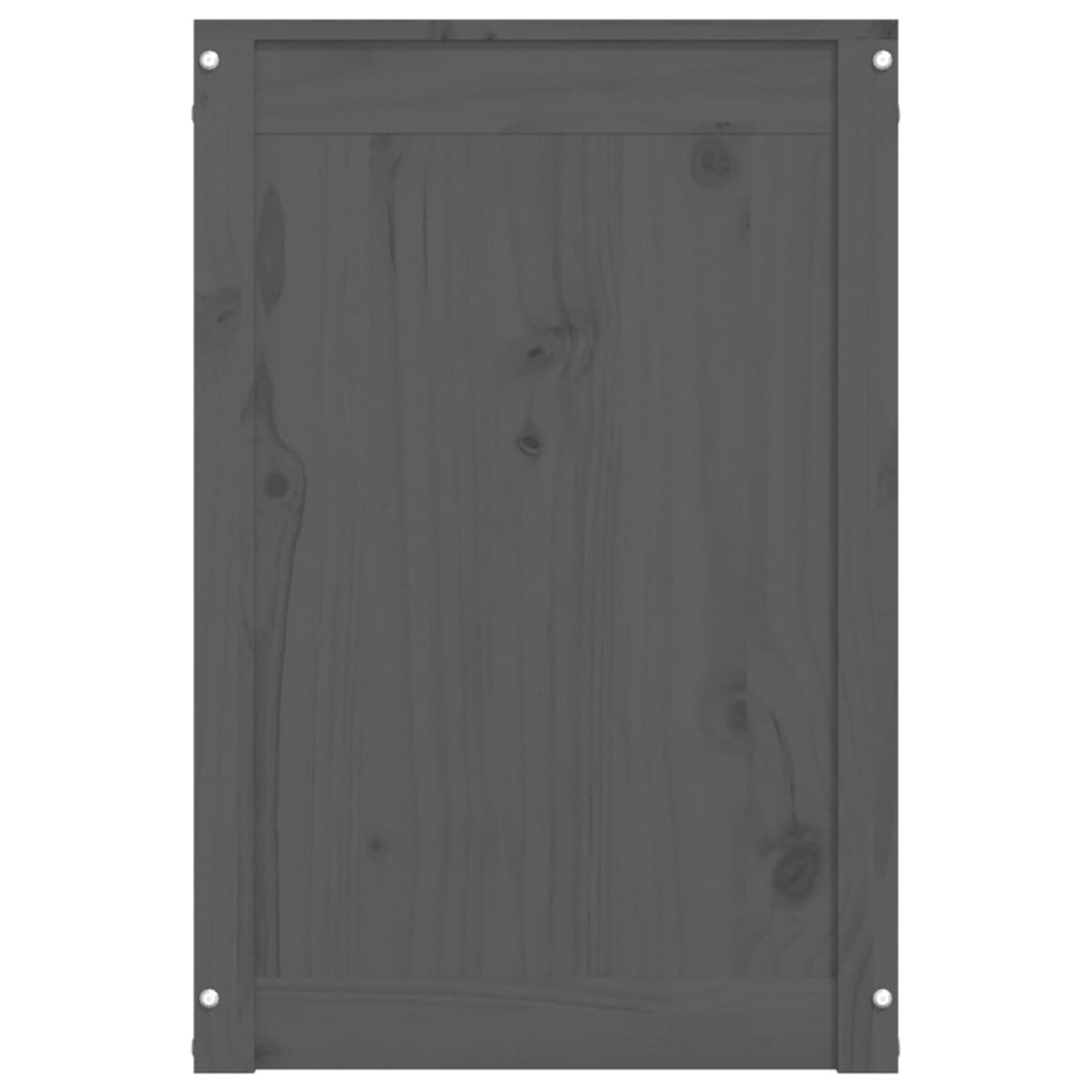 vidaXL Skrzynia na pranie, szara, 88,5x44x66 cm, lita sosna