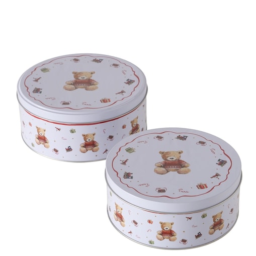 Puszka na ciastka BAILEY, ręcznie malowana, 2 szt