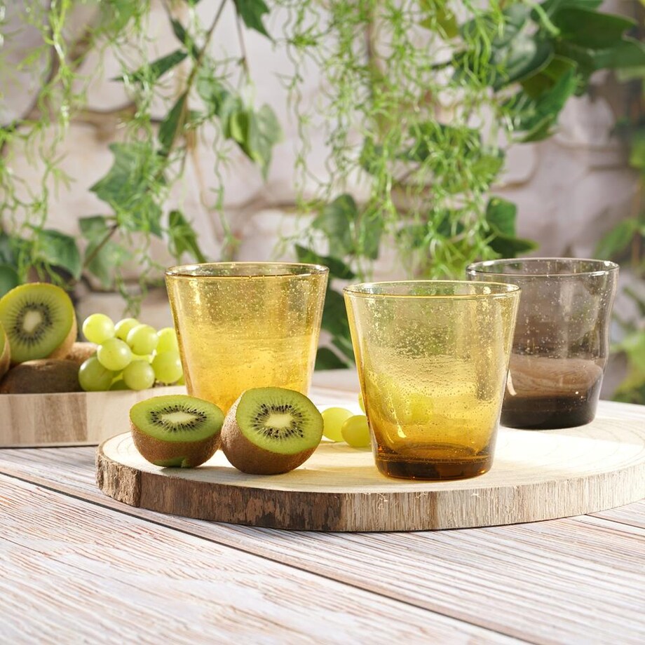 VILLA ITALIA Szklanka bursztynowa 300 ml AMBER