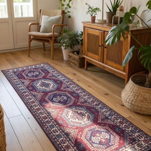 Dywan Klasyczny Sereno 80x200 cm Velvet Bordowy