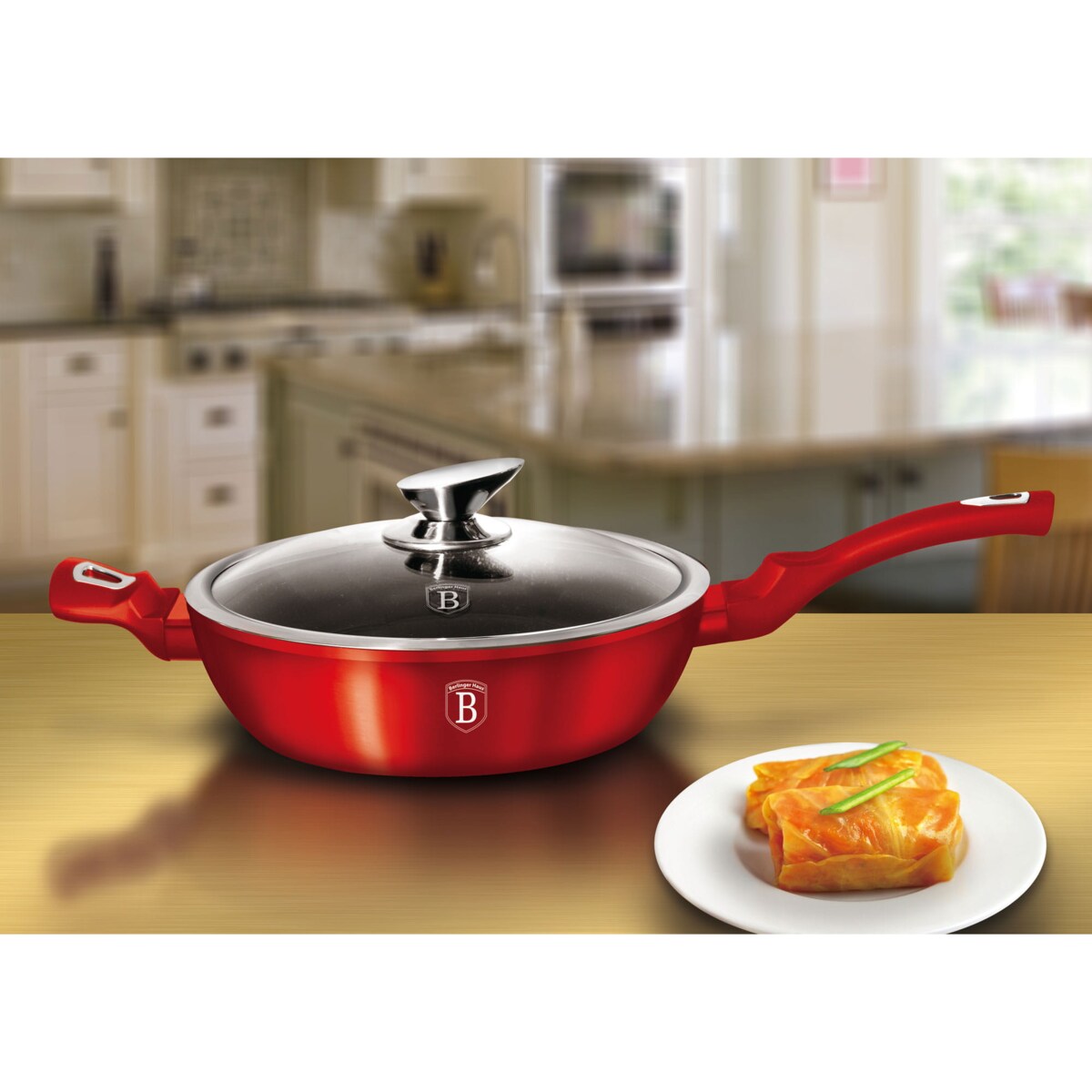 Patelnia z powłoką granitową 32cm BERLINGER HAUS Burgundy Metallic