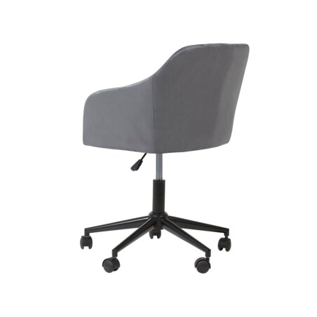 Krzesło biurowe regulowane welurowe szare VENICE