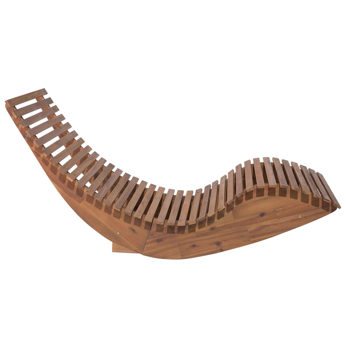 Leżak ogrodowy drewniany jasny BRESCIA