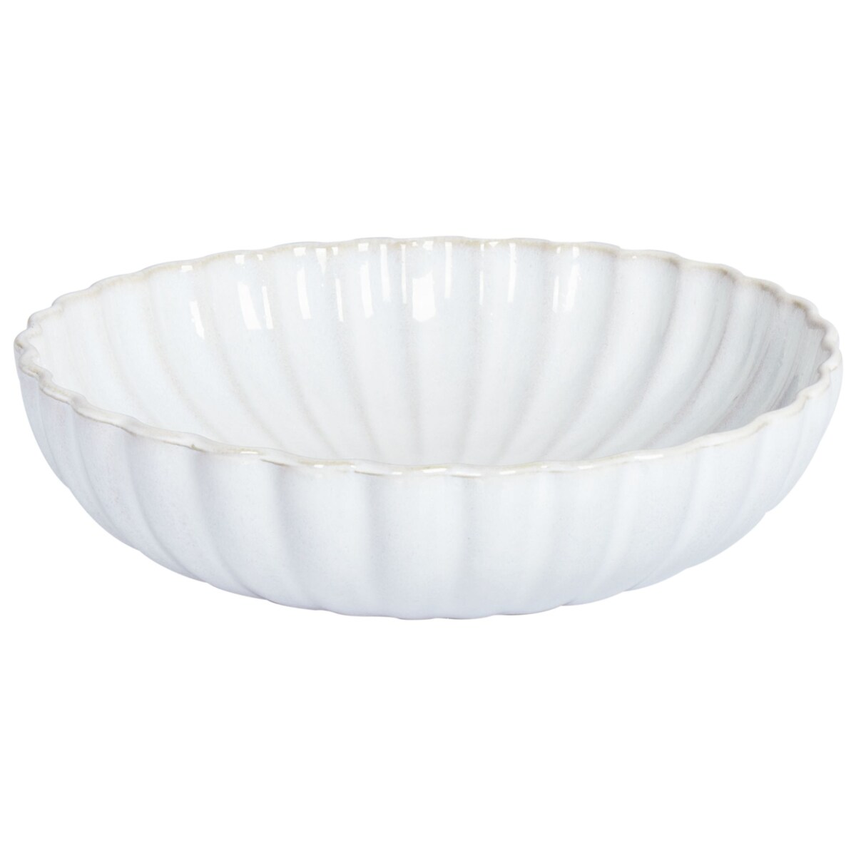 Zestaw 4 głębokich talerzy NETTLE Kamionka Złamana biel