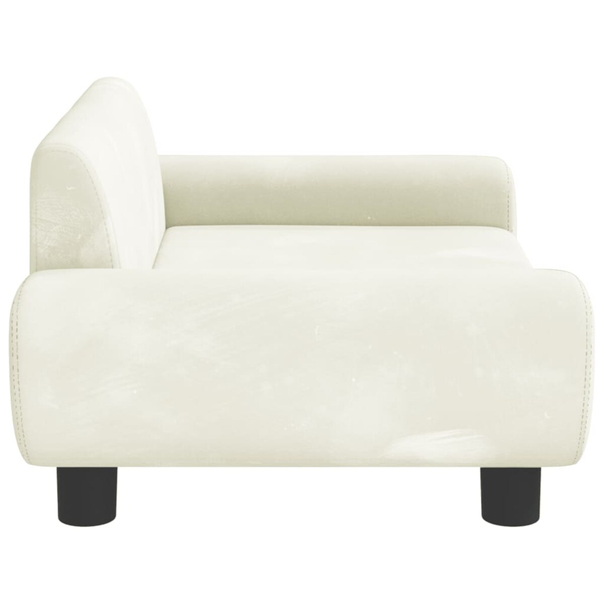 vidaXL Sofa dla dzieci, kremowa, 70x45x33 cm, aksamit