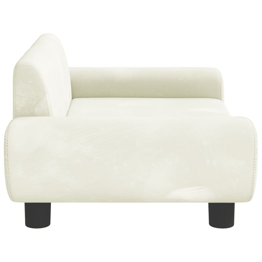vidaXL Sofa dla dzieci, kremowa, 70x45x33 cm, aksamit