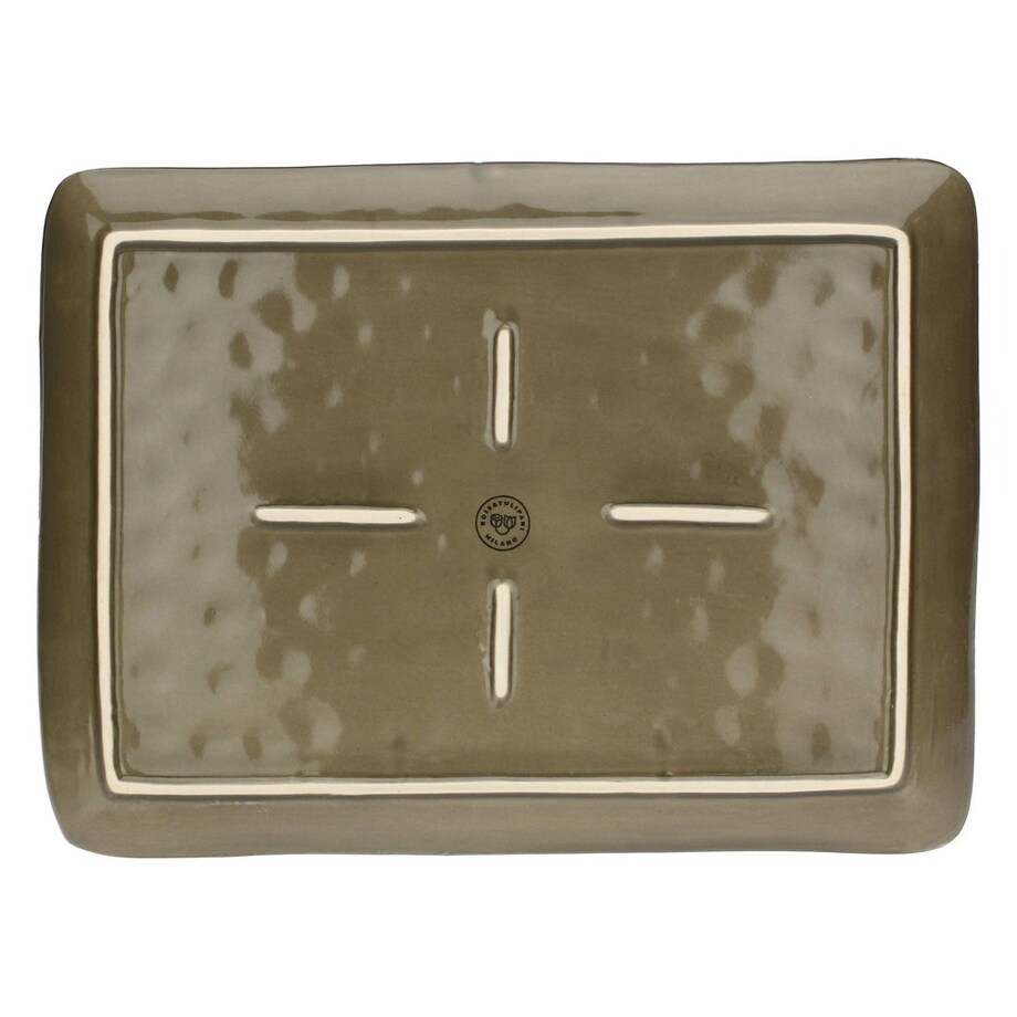 Taca prostokątna Concerto Grigio Tortora - Szaro-brązowy, 36 x 26.5 cm