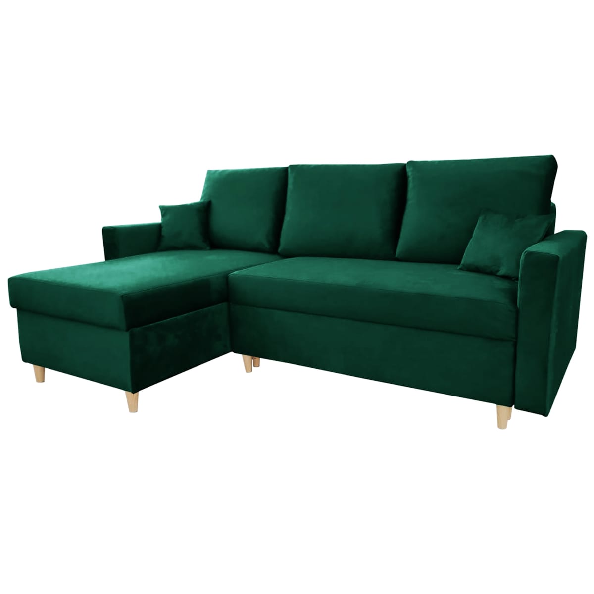 Narożnik z funkcją spania MON - butelkowa zieleń