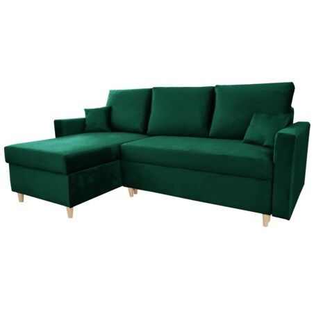 Narożnik z funkcją spania MON - butelkowa zieleń