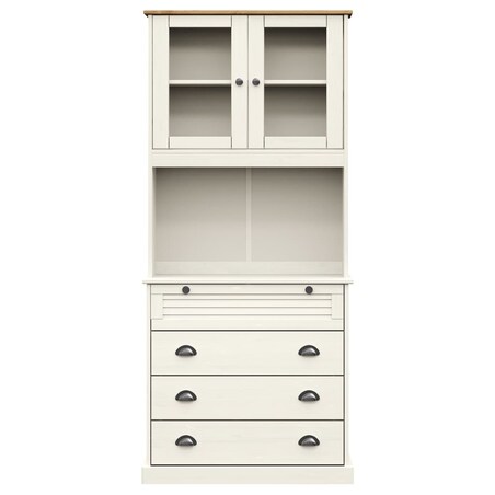 vidaXL Kredens VIGO, biały, 80x40x176 cm, lite drewno sosnowe
