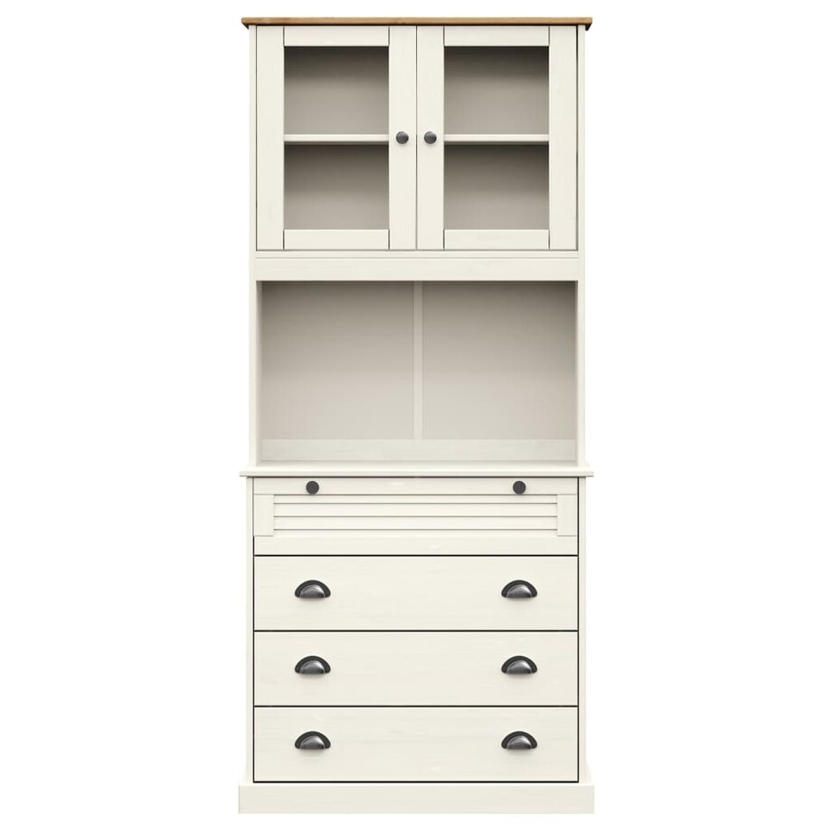 vidaXL Kredens VIGO, biały, 80x40x176 cm, lite drewno sosnowe