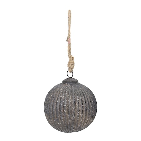 Bombka szklana Rustic Black 10 cm boże narodzenie, święta, świąteczne, czarny, 10x10x10 cm