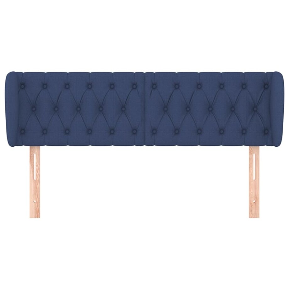 vidaXL Zagłówek uszak, niebieski, 147x23x78/88 cm, tkanina